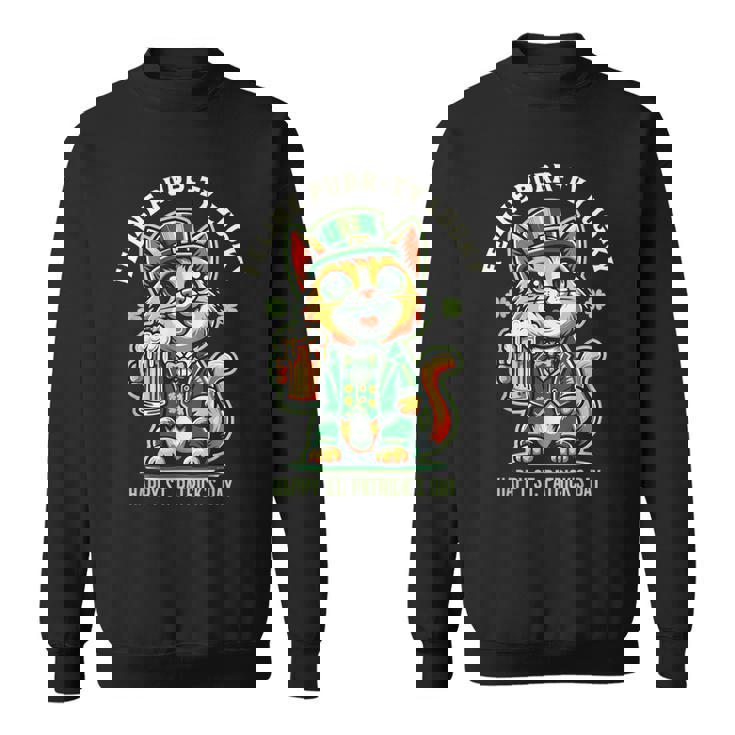 猫のパーティラッキー：セント・パトリックス・デーの猫愛好家たち スウェットシャツ