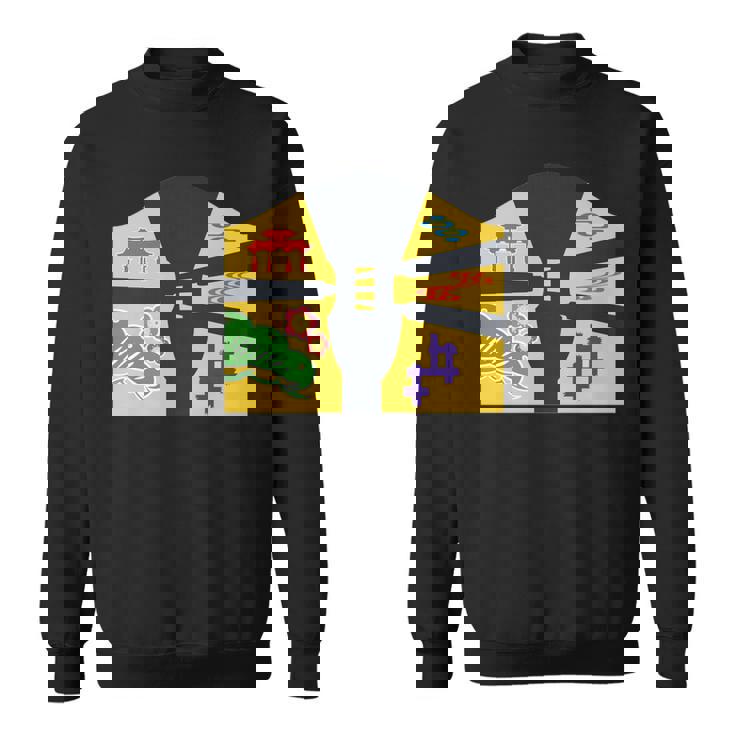 琉球備形沖縄沖縄内南朱型 三線 長袖tシャツ スウェットシャツ