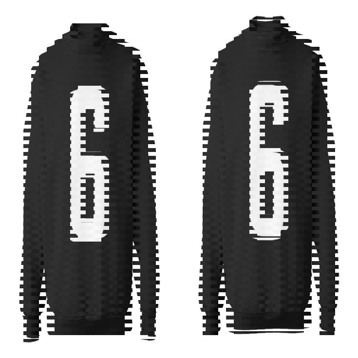 番号 6インチ ホワイト スウェットシャツ