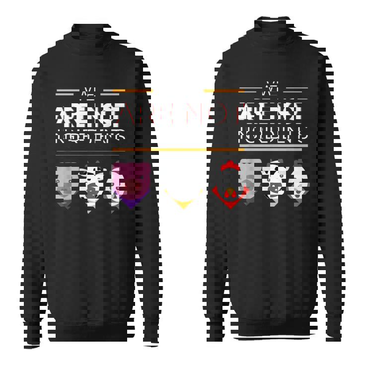 私たちは食材ではありませんビーガン、動物の権利 スウェットシャツ