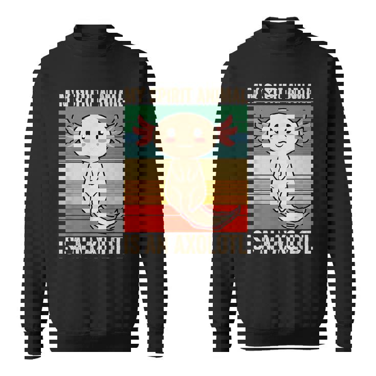 私のスピリットアニマルはウーパールーパーかわいいアホロートルキッズ スウェットシャツ