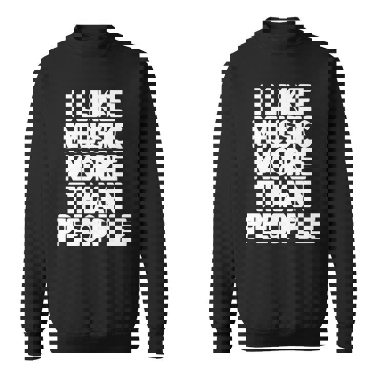 私は人より音楽が好き 長袖tシャツ スウェットシャツ