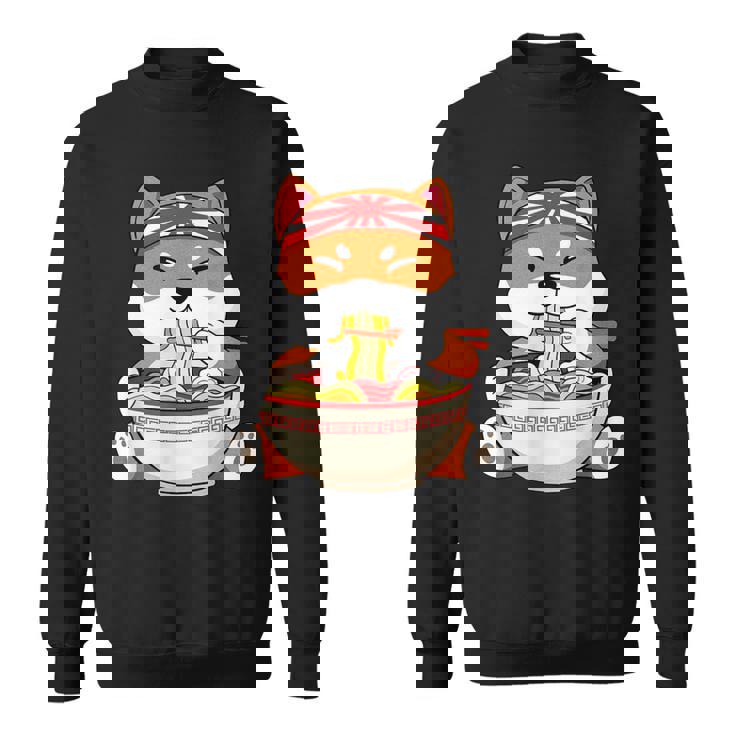 秋田芝犬ラーメンそばうどん丼アニメ漫画 スウェットシャツ