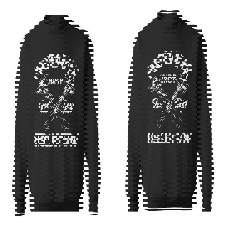 空港消防士服 航空機 救助 消防士 スウェットシャツ