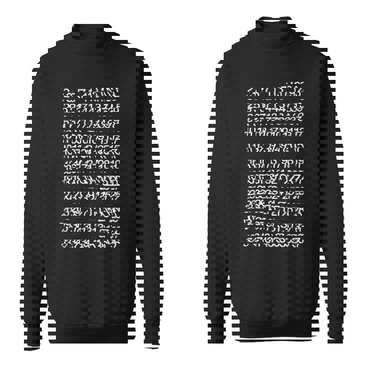 素数 数学 数式 公式 元素記号 化学式 物理 虚数 周期表 円周率 メンズ キッズ 子供 黒 プリントosu スウェットシャツ