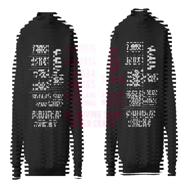 結婚6年 おもしろい 結婚6周年 スウェットシャツ