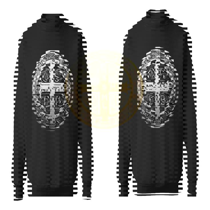 聖ベネディクトメダル 聖ベネディクトクロス カトリック クリスチャン スウェットシャツ