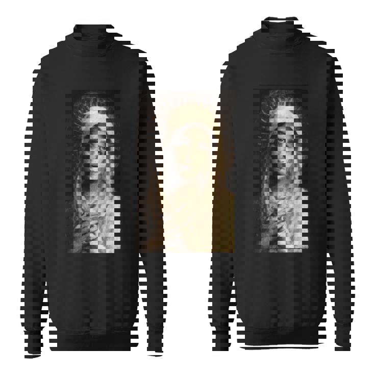 聖母マリア マリア カトリック絵画 長袖tシャツ スウェットシャツ