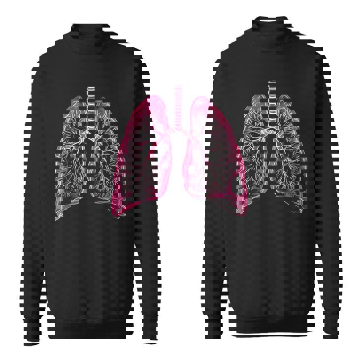 肺の解剖学的2d 医師と呼吸ファン向け スウェットシャツ