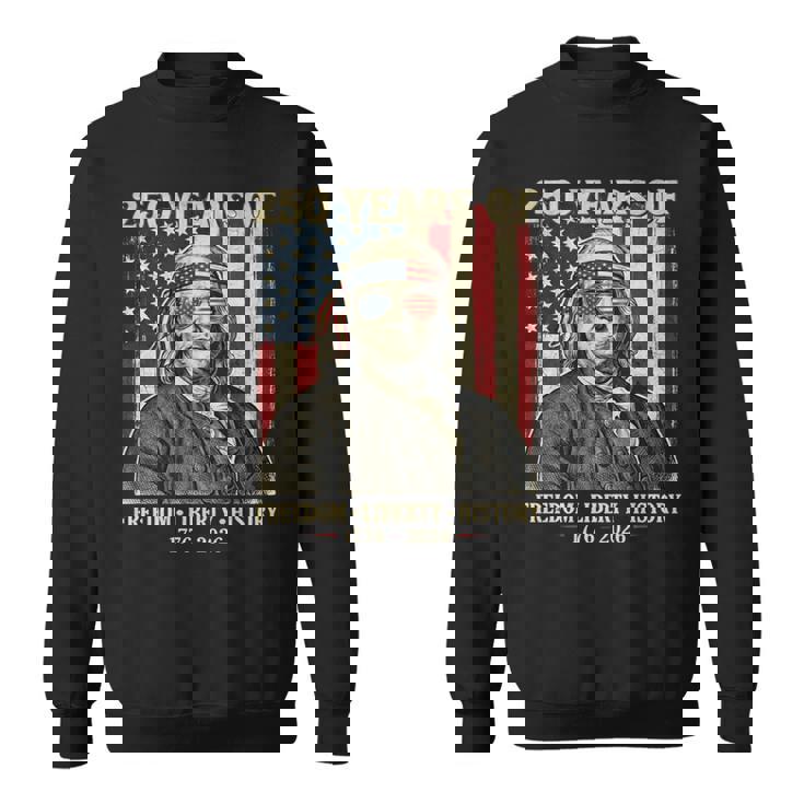 自由の250年 自由の歴史 創設父 レトロ 長袖tシャツ スウェットシャツ