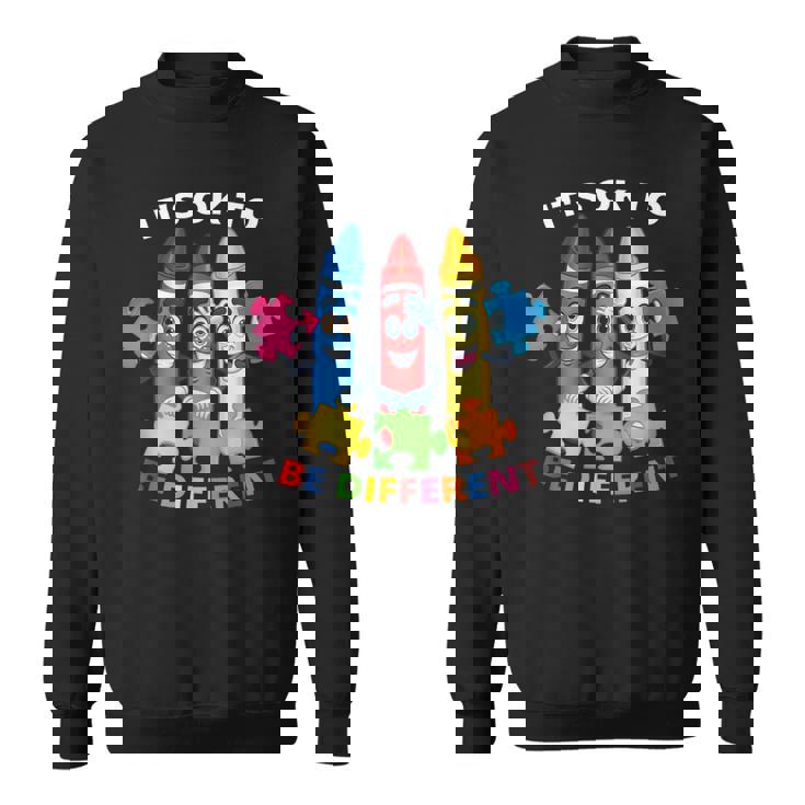 自閉症の認識 違ってもいい 自閉症の青 スウェットシャツ