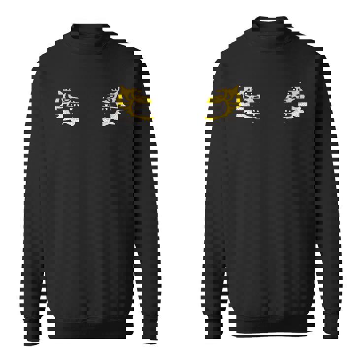 虎 タイガー 顔 対称 ポップアート 和風アニマルデザイン 長袖tシャツ スウェットシャツ