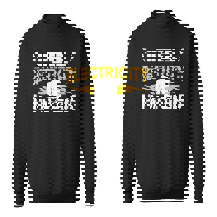血管に電気を感じる 電気工事士 スウェットシャツ