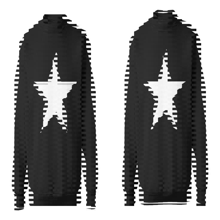 複数の色の白い星 長袖tシャツ スウェットシャツ