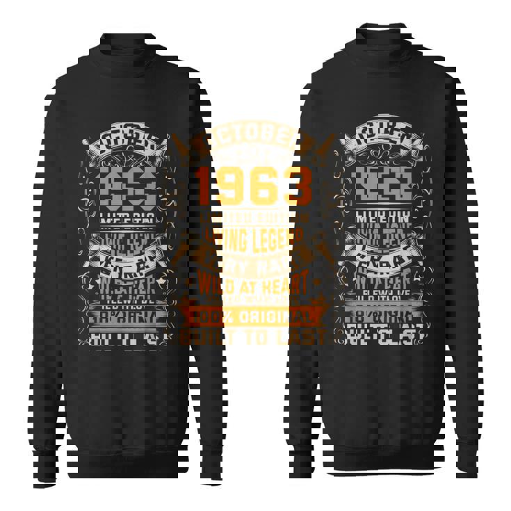 誕生日 オリジナル 1963年10月 スウェットシャツ