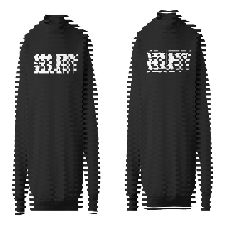 バックプリント 警備員 イベントオフィサー コスチューム 防犯 スウェットシャツ