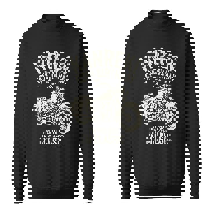 還暦祝い 60歳 男性 面白い クラシックバイク バイク好き 車好き 父 母 メンズ レディース スウェットシャツ