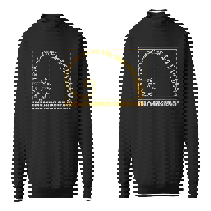 金比 フィボナッチスパイラル タイポグラフィック スウェットシャツ