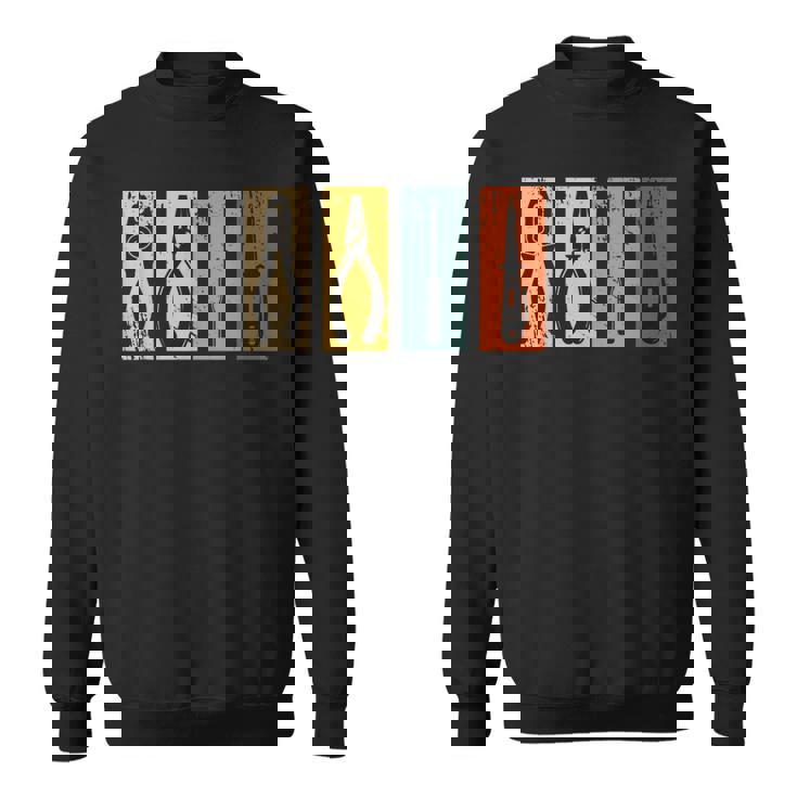 電工工具 レトロ 職人 スウェットシャツ