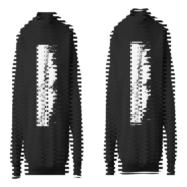 電柱 日本の アニメ ストリートウェア レトロな 雰囲気 スウェットシャツ