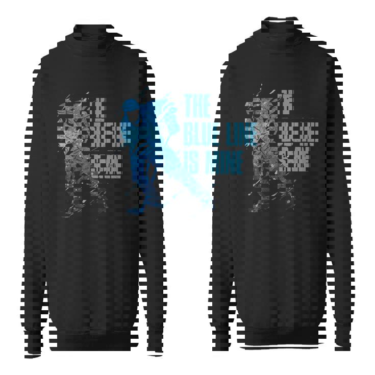 青い線は私のもの アイスホッケー スウェットシャツ