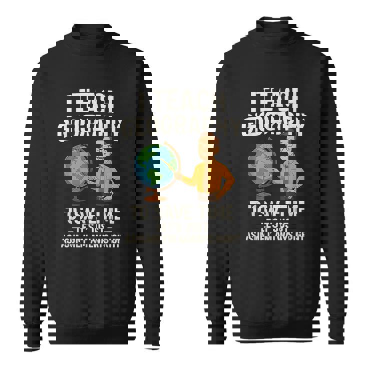 面白い 高校 男性 地理 先生 ティーンエイジャー ジョーク スウェットシャツ