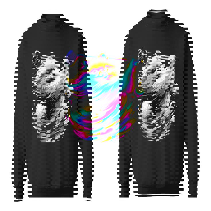 面白いtシャツ ポメラニアン ゴルフ イヌ メンズ 犬好き グッズ かわいい おもしろ 面白い 服 ネタ スウェットシャツ