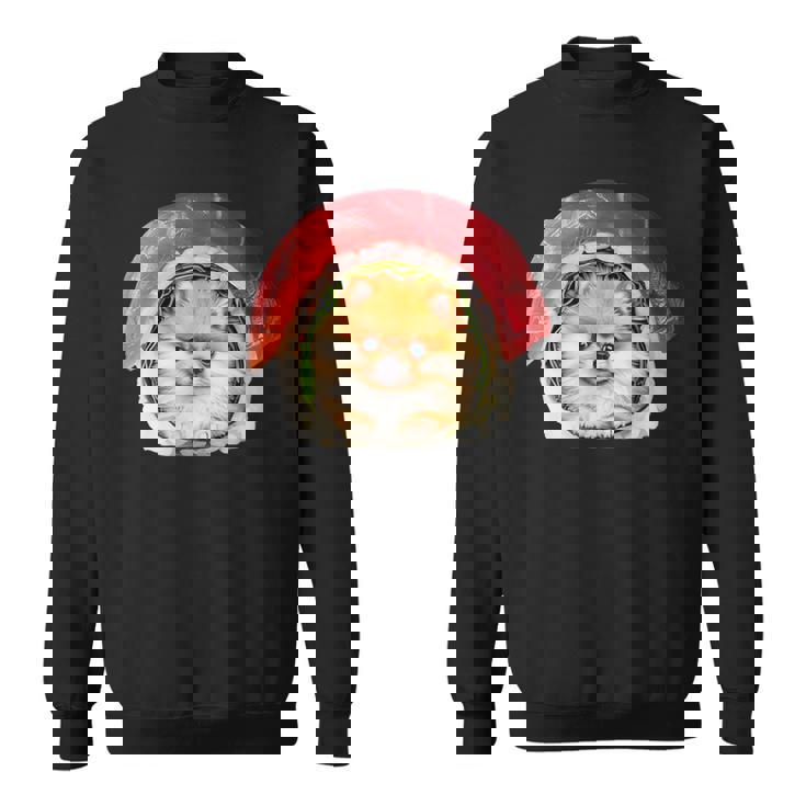 面白いtシャツ ポメラニアン 犬 イヌ 寿司 メンズ 犬好き グッズ かわいい おもしろ 面白い 服 ネタ スウェットシャツ