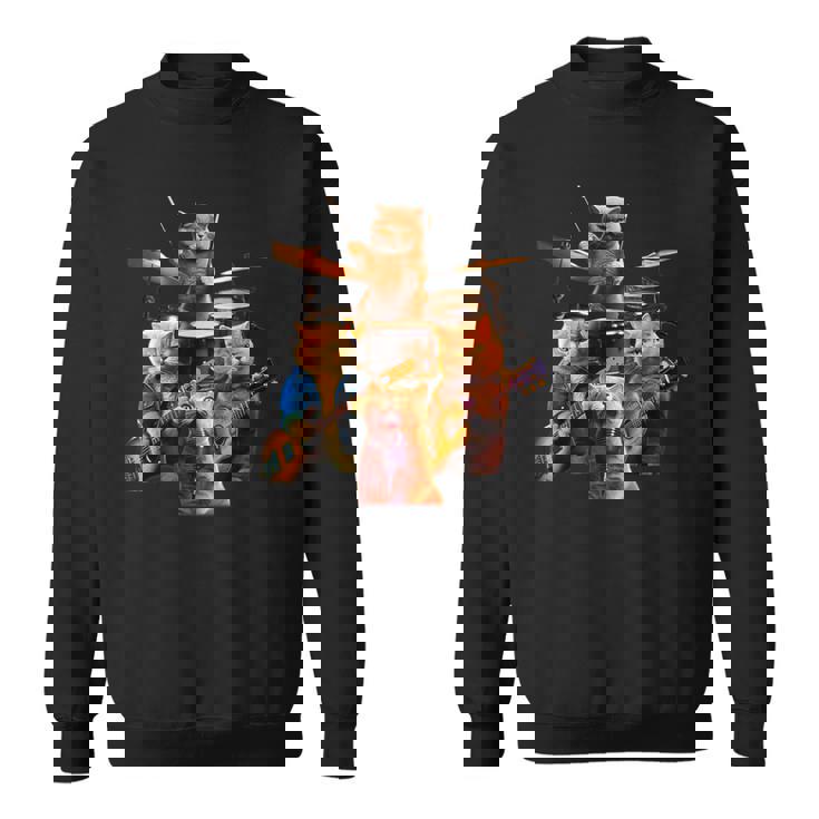 面白いtシャツ 猫 ネコ ギター バンド メンズ 猫好き グッズ おもしろ 面白い 服 ネタ にゃんこ スウェットシャツ