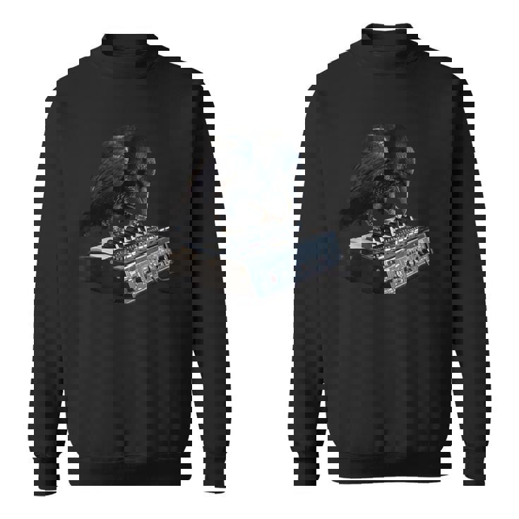 面白いtシャツ 鳥 カラス シンセサイザー メンズ グッズ おもしろ 面白い 服 ネタ バードウォッチング スウェットシャツ