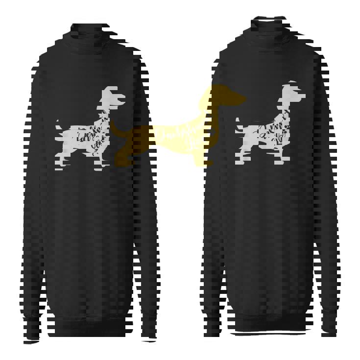 面白いダックスフント犬のデザイン ペット愛好家の足 スウェットシャツ