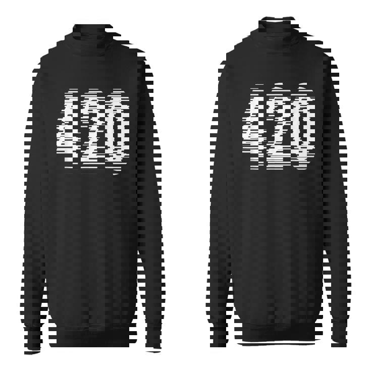 面白いマリファナ-目の錯覚 420 スウェットシャツ