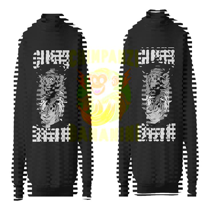 面白いモンキー・チンパンジーニ・バナニーニ・イタリアン・ブレインロット・ミーム スウェットシャツ