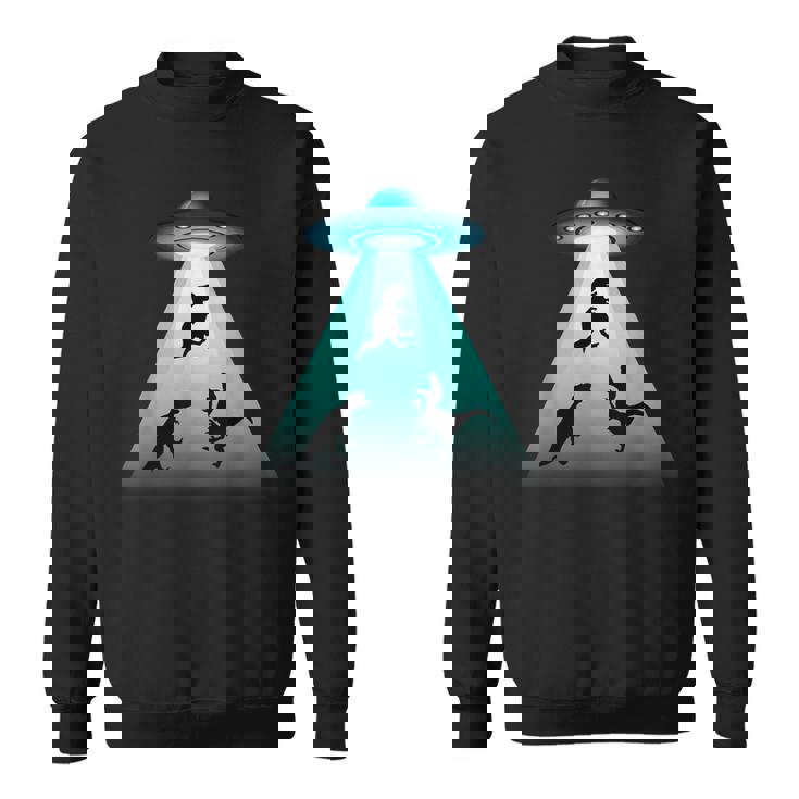 面白いヴィンテージエイリアン恐竜愛好家誘拐ギフト 大人キッズ スウェットシャツ