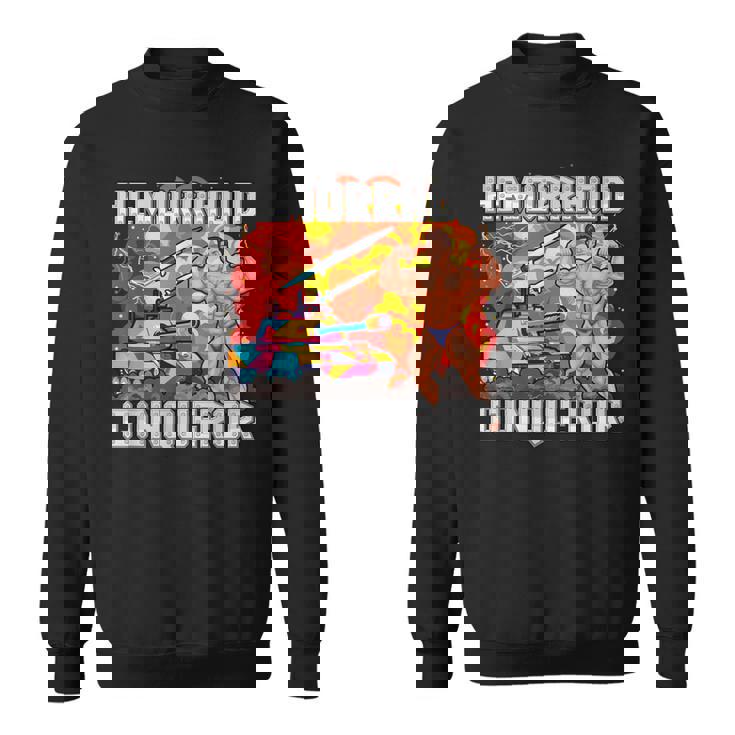 面白い不快なミーム 痔克服ジョーク 恥ずかしい スウェットシャツ