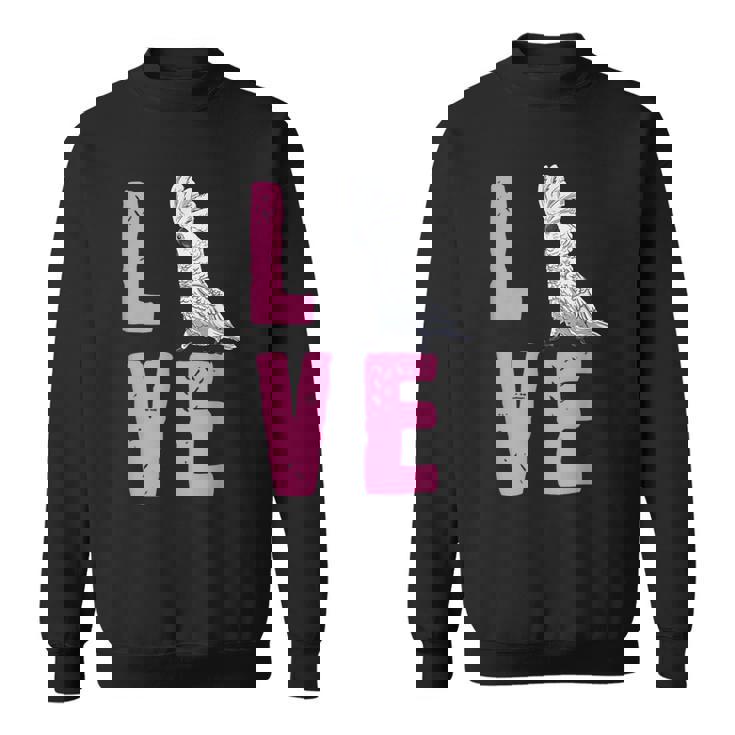 面白い鳥の恋人の贈り物-タイハクオウム スウェットシャツ