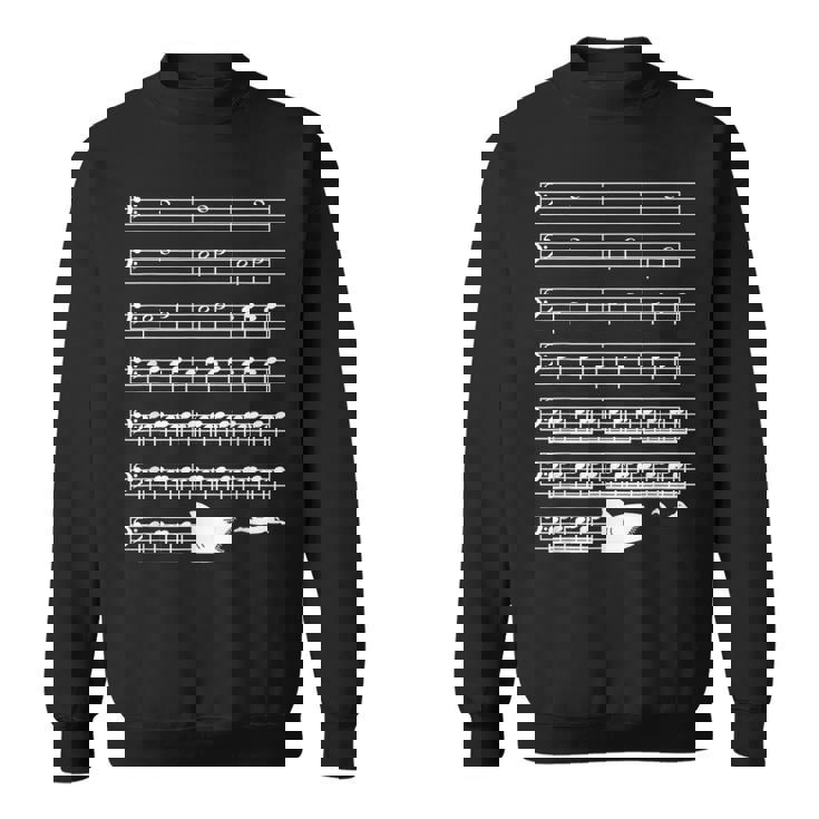 音楽好き サメ 鮫 バス記号 メロディー フレーズ ミュージシャン 音楽ファン 映画ファン おもしろ デザイン スウェットシャツ