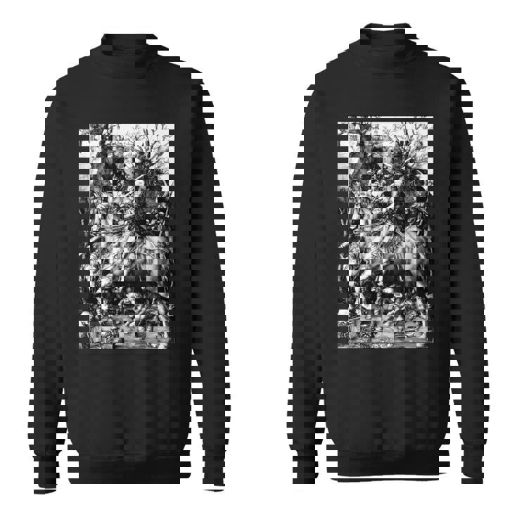 騎士と死と悪魔 アルブレヒト・デューラー1513 長袖tシャツ スウェットシャツ