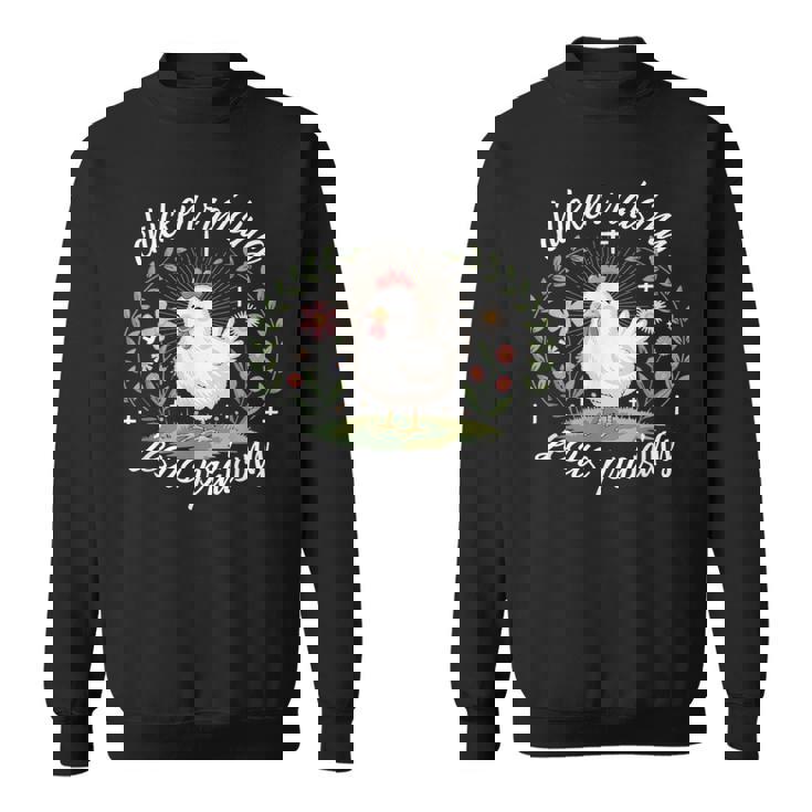 鶏を育てる イエス 賛美 おかしな農家 キリスト教の信仰 スウェットシャツ