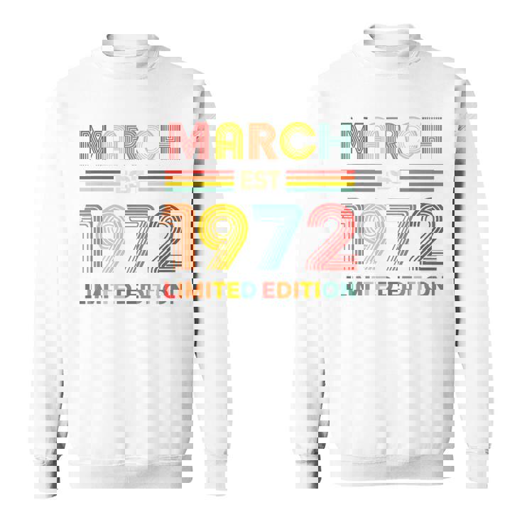 1972年3月日 誕生日 限定版 54歳 54歳 スウェットシャツ