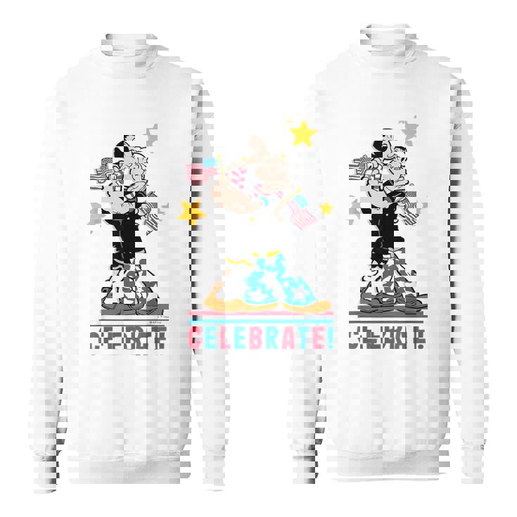 7月4日 「ポパイとオリーブオイルの愛国心」 彼と彼女 スウェットシャツ