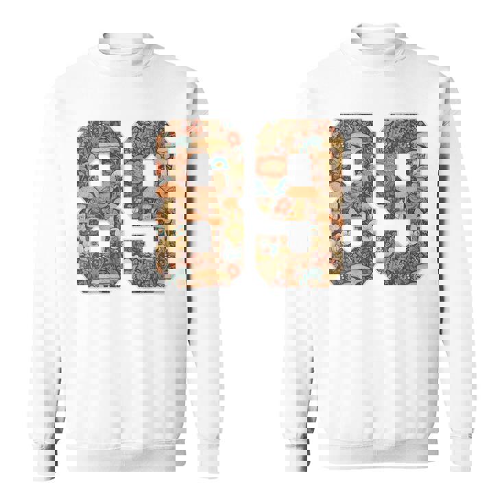 89 ナンバー コテージコア マッシュルーム レトロ フラワー裏側に スウェットシャツ