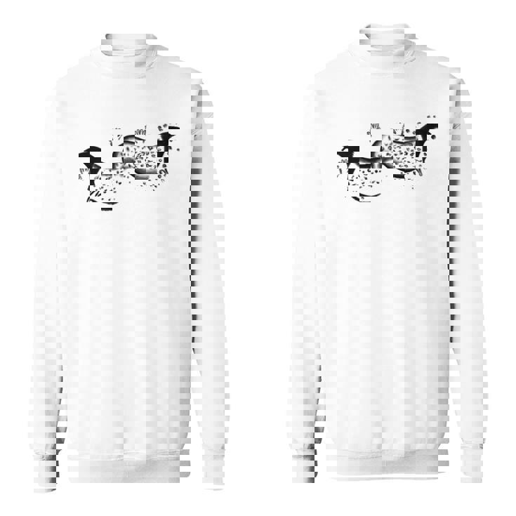 Arte Rupestre De La Edad De Piedra Por Dos Caballos De Pech Merle Manga Larga Camisa de entrenamiento