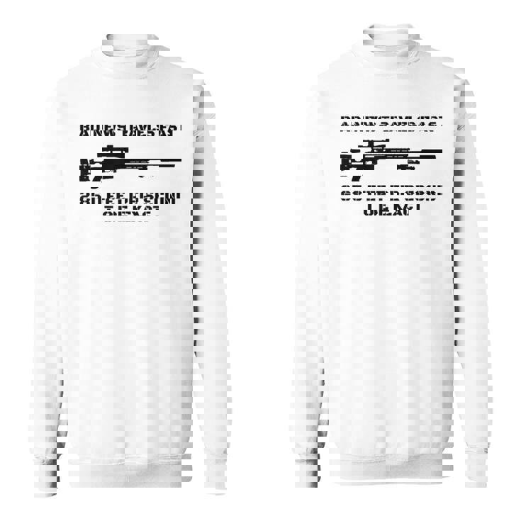 Bad News スナイパーライフル アーミー ジョーク ミリタリー ユーモア スウェットシャツ