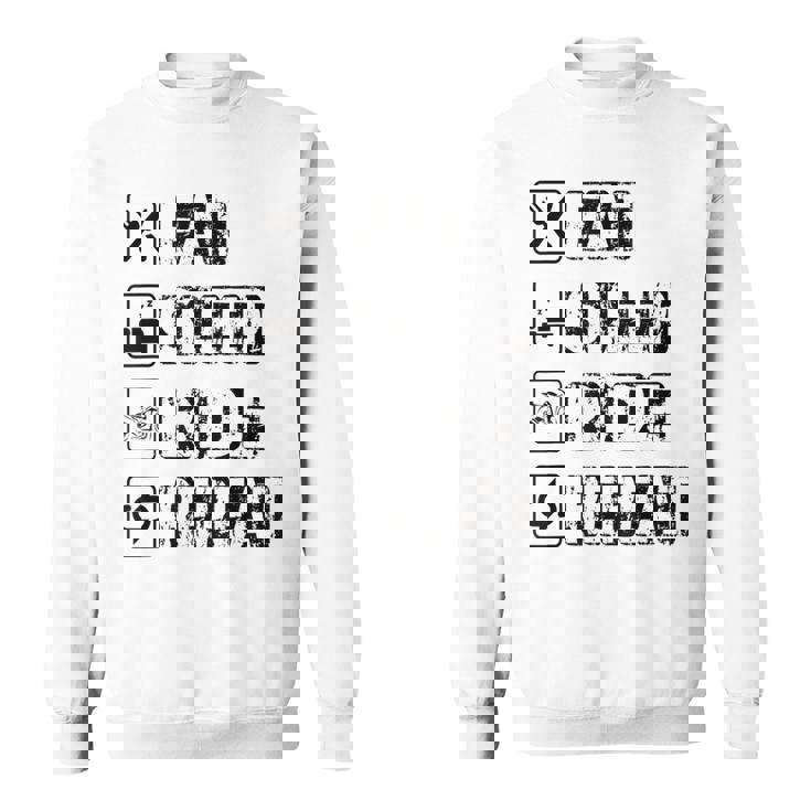 Eatleep Ride Repeat オートバイ バイク モーターサイクリスト 格言 スウェットシャツ