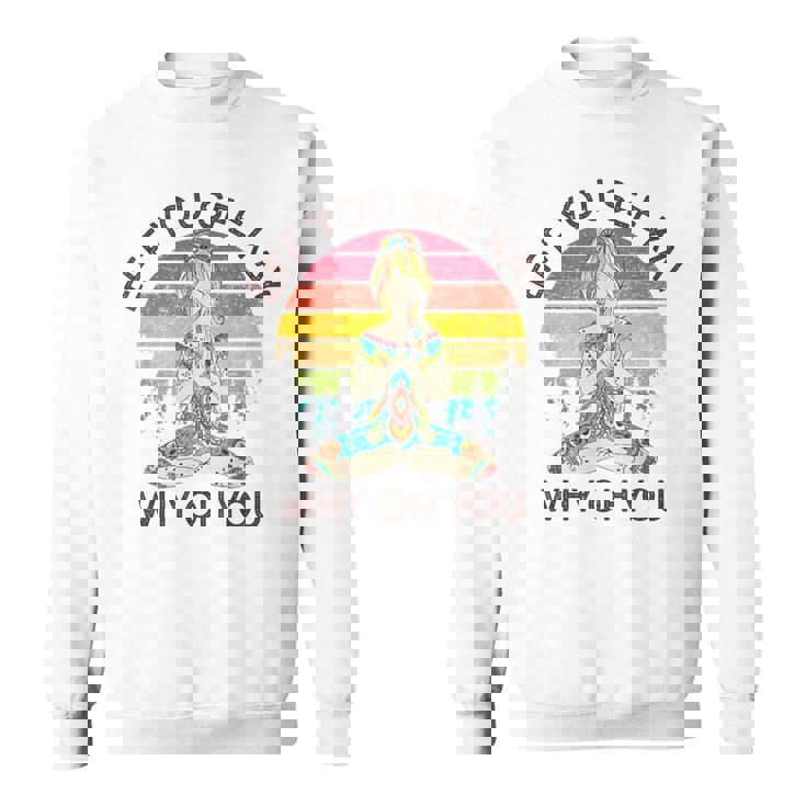 Eff Youee Kay Why Oh You レトロ サンセット タトゥーガール ヨガ スウェットシャツ