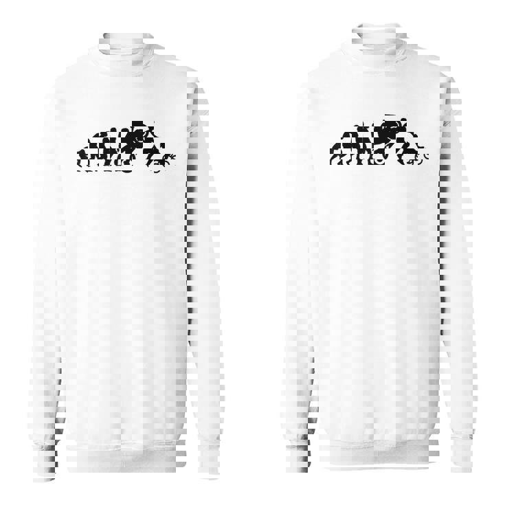 Evoluzione Biker Divertente Papà Motociclista Motociclista Felpa