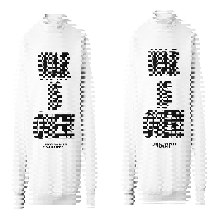Exclusive War Is Over ご希望の場合限定ブラックプリント 長袖tシャツ スウェットシャツ