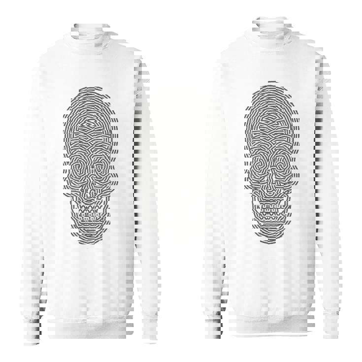 Geometric Skull Optical Illusion Sweatshirt Unisex