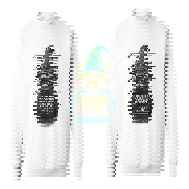 Grilled Cheese Destroyer Trendy Raccoon Cheese Foodie Lover Sweatshirt Unisex